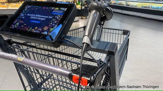 Einkaufswagen aus dem Pilotprojekt "Smart Shopper"
