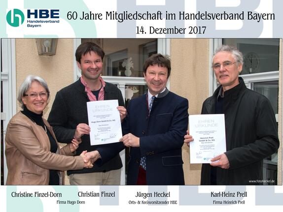 Auszeichnungen: Langjährige HBE-Mitglieder geehrt