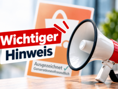 Generationenfreundliches Einkaufen: Aufkleber und Urkunden müssen sofort entfernt werden!