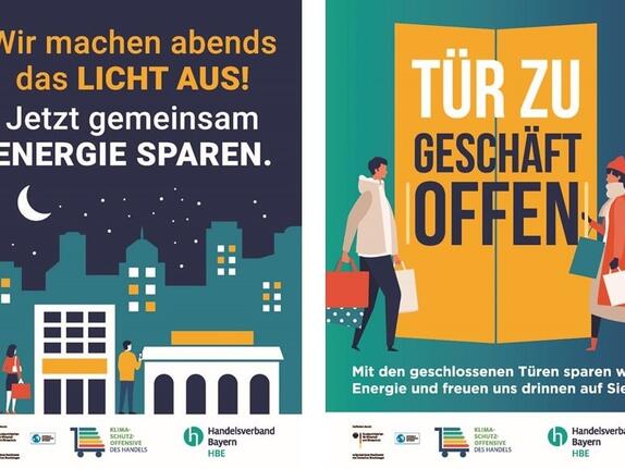 Energiesparen im Handel: Plakate für die Information der Kunden