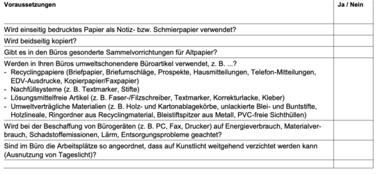 Checkliste